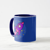 Mug Mouette rose fusée (Devant gauche)