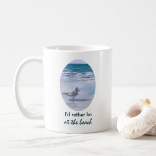Mug Mouette sur le rivage Plutôt être à la plage