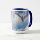 Mug Mouette volante et nuages Faune Oiseaux cadeau (Devant droit)