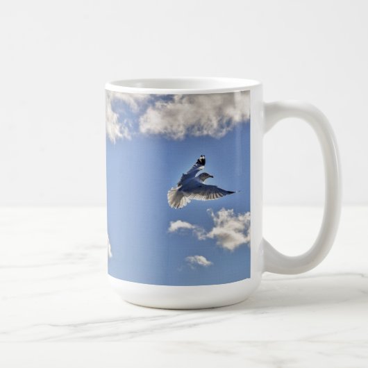Mug Mouette volante et nuages Faune Oiseaux cadeau (Droite)
