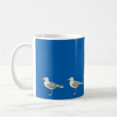 Mug Mouettes sur un arrière - plan bleu (Gauche)