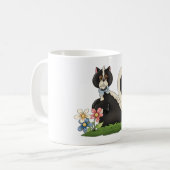 Mug Moufette avec des fleurs (Devant gauche)