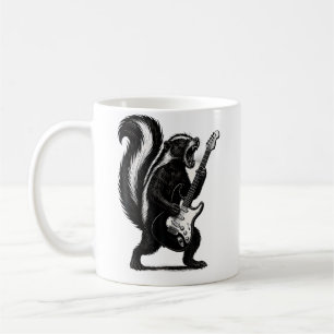 Mug Moufette Jouant de la Guitare Électrique Amateur d