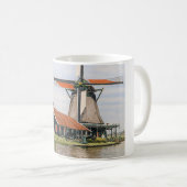 Mug Moulin à vent de Zaanse Schans aquarelle néerlanda (Devant droit)