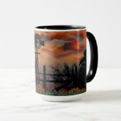 Mug Moulin À Vent Et Lune Orange (Devant droit)