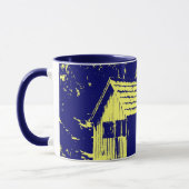 Mug Moulin bleu marine et jaune (Gauche)