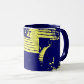 Mug Moulin bleu marine et jaune (Devant droit)