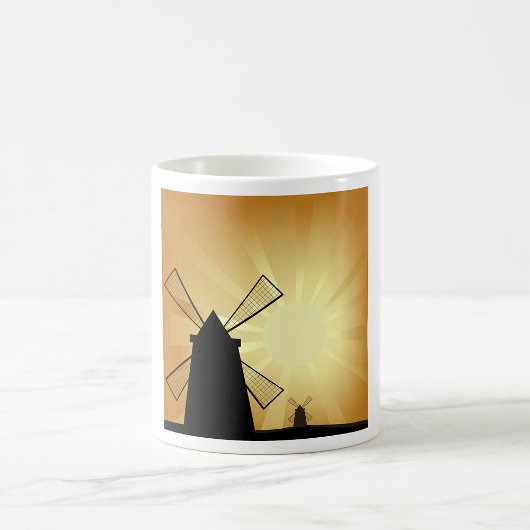 Mug Moulins à vent au lever du soleil