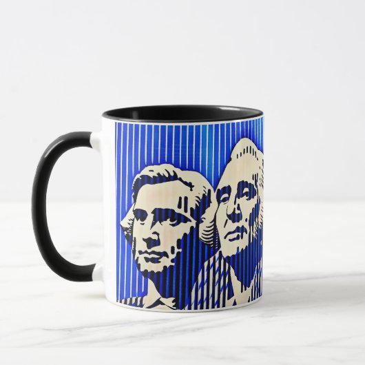 Mug Mount Rushmore dans le style d'illusion optique BA (Gauche)