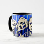 Mug Mount Rushmore dans le style d'illusion optique BA (Devant gauche)
