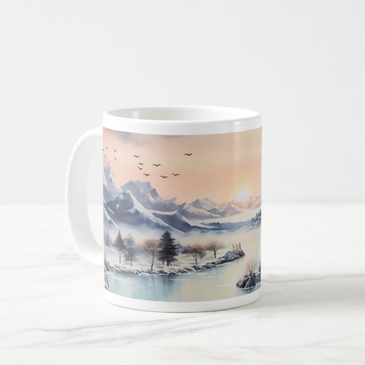 Mug Mountaï, Soleil, Rivière en hiver (Devant gauche)