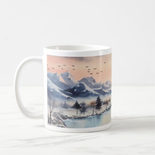 Mug Mountaï, Soleil, Rivière en hiver (Gauche)