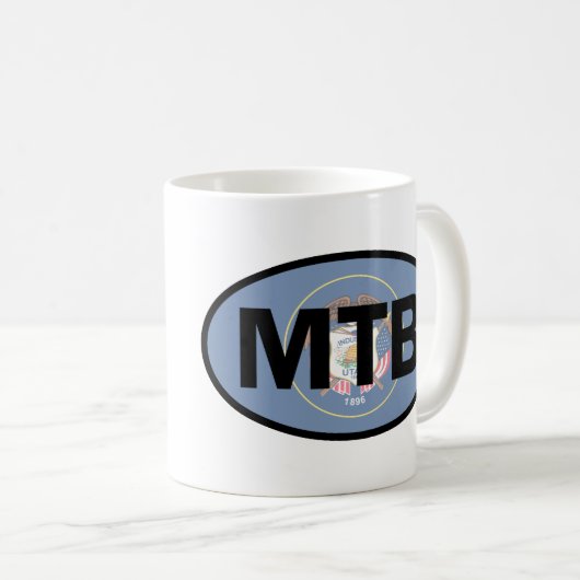 Mug Mountain Biking Utah Flag (Devant droit)
