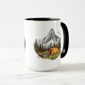 Mug Mountain camping scene Nature (Devant droit)