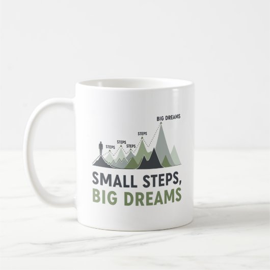 Mug Mountain Climber Goal Progress Inspirational  (Gauche)