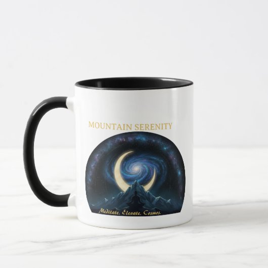 Mug Mountain Serenity Cosmic Meditation, Crescent Moon (Gauche)