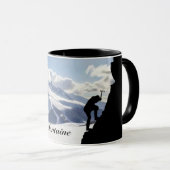 Mug Mountaineering with Climber Silhouette and Mtns (Devant droit)