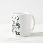 Mug Mourir pour un café Drôle Skeleton Halloween (Devant droit)