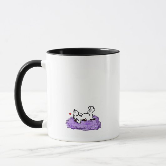 Mug Mouse aime le chat noir à deux tons (Gauche)