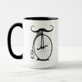 Mug Moustache antiquaire à vélo à grande roue (Gauche)