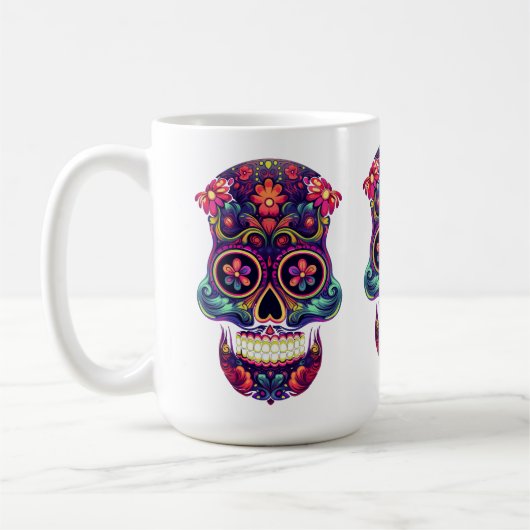 Mug Moustache crâne à sucre (Gauche)