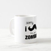 Mug Moustache désolée d'I….êtes-vous un zombi ? (Devant gauche)