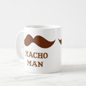 Mug Moustache drôle de macho (Devant gauche)