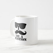Mug Moustache drôle d'I vous lunettes de soleil d'un (Devant gauche)
