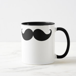 Mug Moustache drôle noire Stache de moustache de