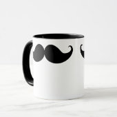 Mug Moustache drôle noire Stache de moustache de (Devant gauche)