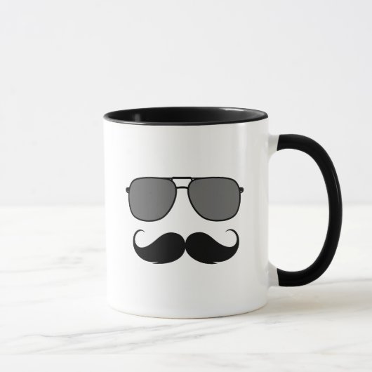 Mug moustache et verres (Droite)