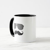 Mug moustache et verres (Devant gauche)