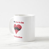 Mug moustache i vous à être mon valentine (Devant gauche)