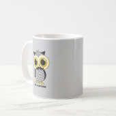 Mug Moustache I vous un hibou de question (Devant gauche)