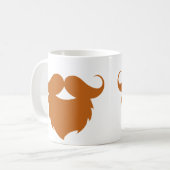 Mug Moustache marron drôle (Devant gauche)