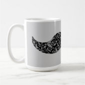 Mug moustache mignonne de damassé (Gauche)
