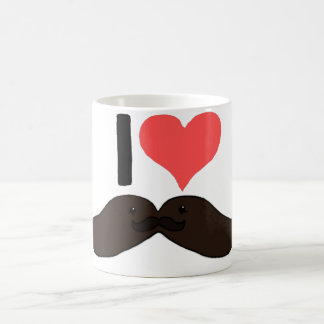 Mug Moustache mignonne du coeur I