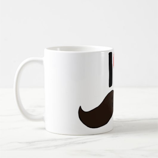 Mug Moustache mignonne du coeur I (Gauche)