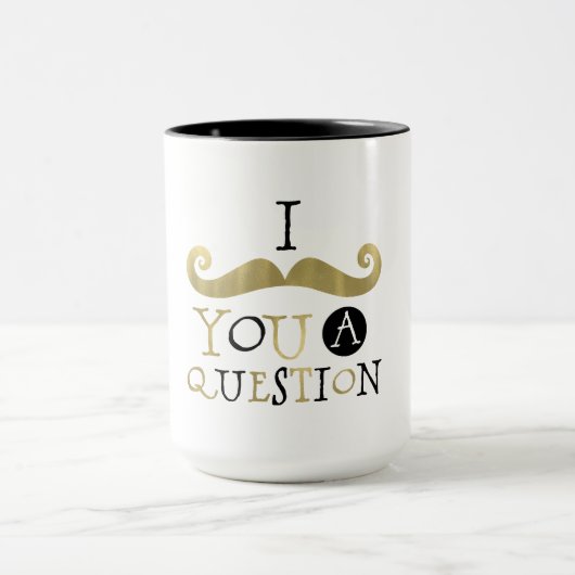 Mug Moustache noir or (Centre)