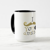Mug Moustache noir or (Devant gauche)