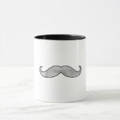 Mug Moustache noire argentée (Centre)