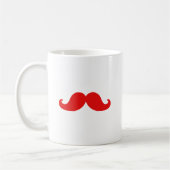 MUG MOUSTACHE ROUGE DRÔLE (Gauche)