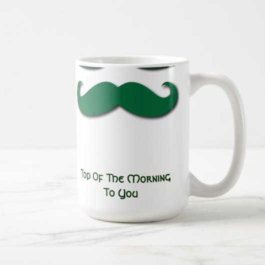 Mug Moustache verte (Droite)