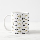 Mug Moustaches Confetti Noir Or (Gauche)