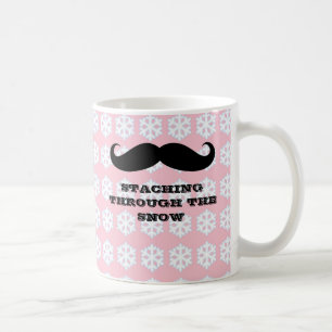 Mug Moustaches drôles de Noël de vacances de moustac