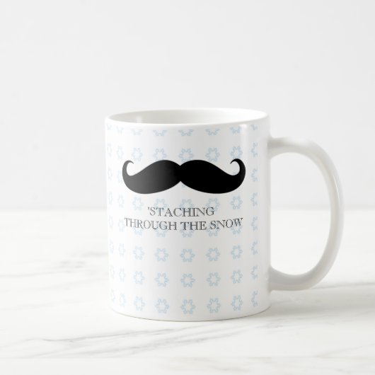 Mug Moustaches drôles de Noël de vacances de moustache (Droite)