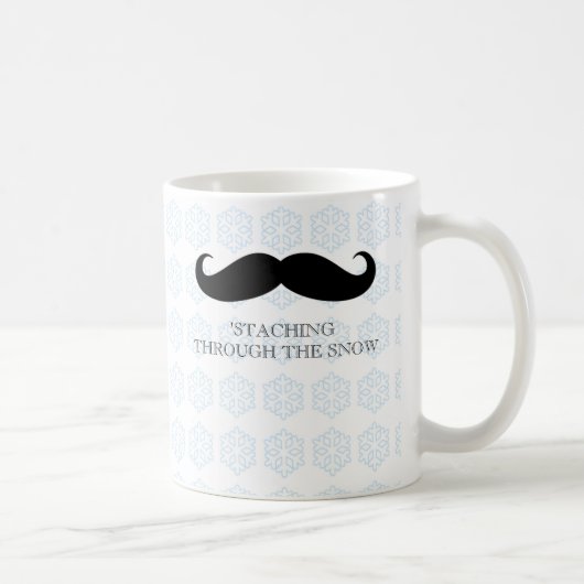 Mug Moustaches drôles de Noël de vacances de moustache (Droite)