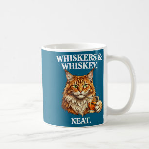 Mug Moustaches et amateur de chat drôle soigneux buveu