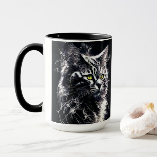 Mug Moustaches Néon (Avec donut)