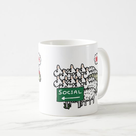Mug Mouton antisocial (Devant droit)